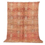 Peach Vintage Moroccan Rug 176 x 287 cm, Berber Wool Rug, Handmade Boho Rug