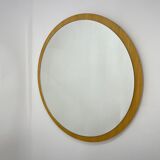1970's Midcentury Round Wall Mirror, Czechoslovakia
