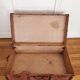 Old leather wood malle