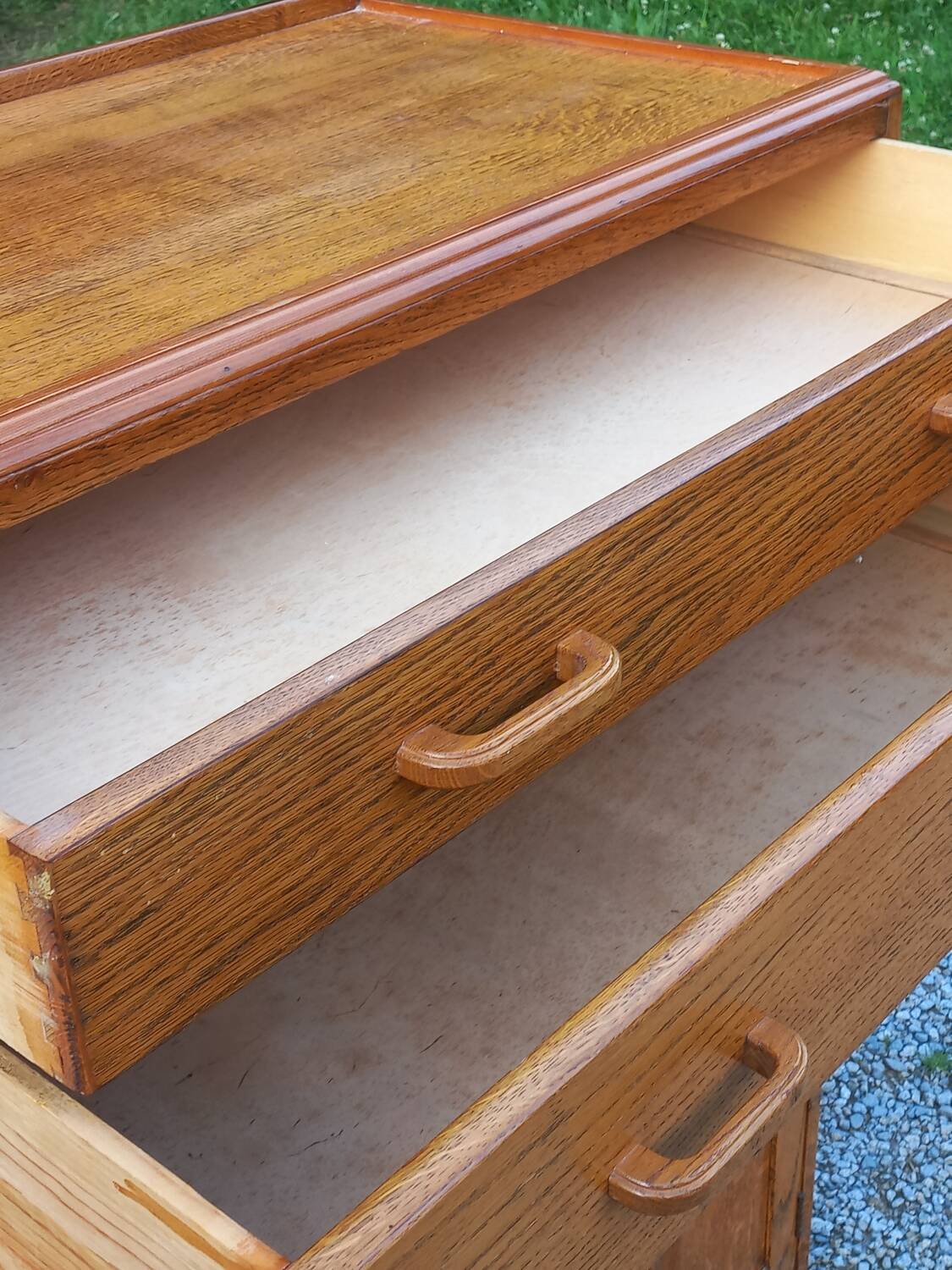 Parisian sideboard 2 doors 2 drawers at support height in oak