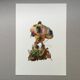 Impression vintage Insectes, Illustration ancienne année 60