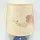 Lampe vintage en grès céramique bleu lavande - abat-jour fleurs séchées