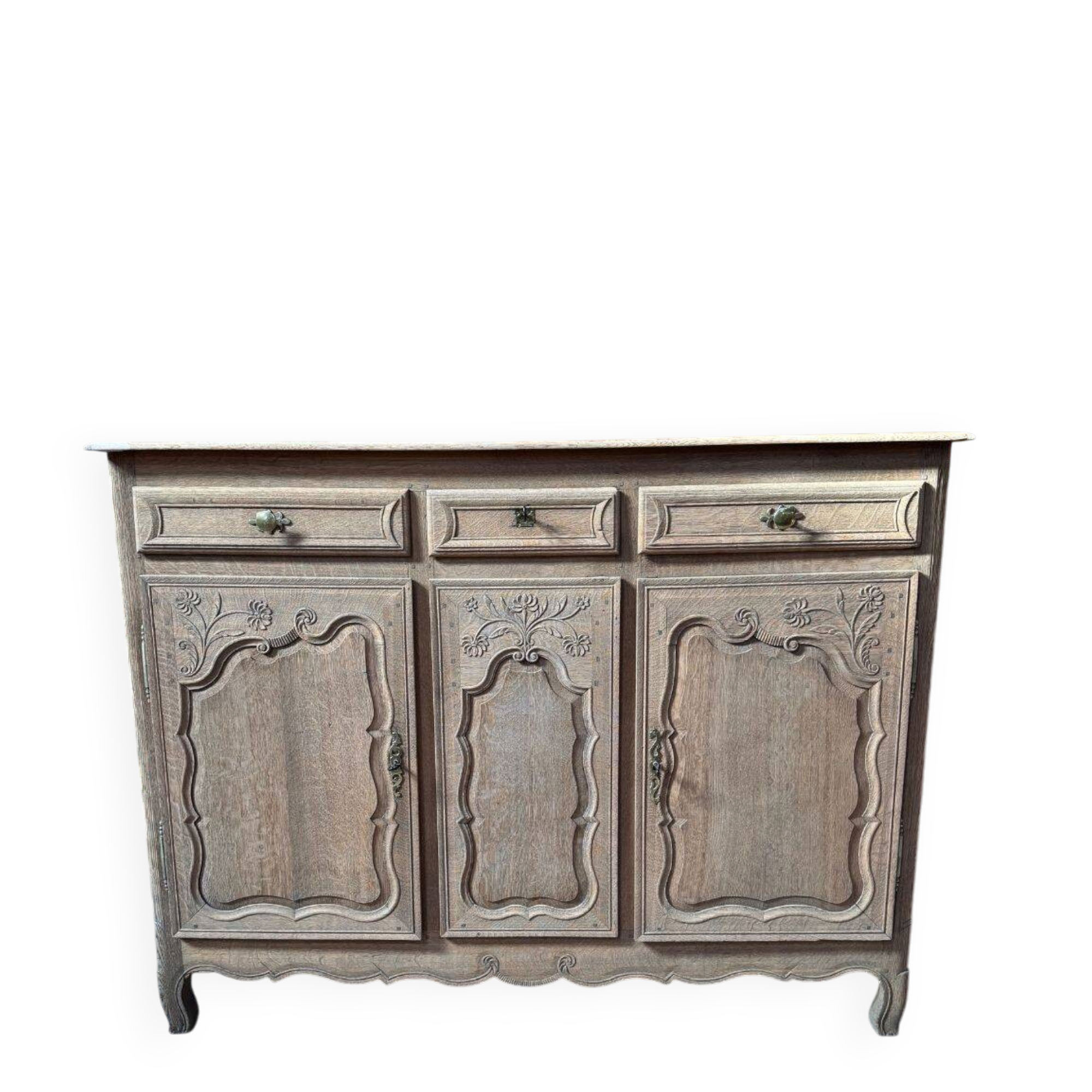 Solid oak buffet - sandblasted - late 18th century