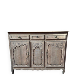Solid oak buffet - sandblasted - late 18th century