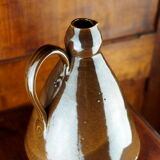 Conical pitcher with brown glaze - folk art - early twentieth century
