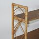 Storage cabinet bookcase shelf in vintage rattan 1970