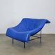 Vintage blue leather Butterfly armchair by Gerard van den Berg for Montis