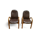 Paire de fauteuils des années 70 style bow wood