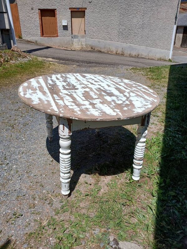 Table ovale vintage à rabats