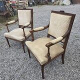 Paire de fauteuils style Louis XVI