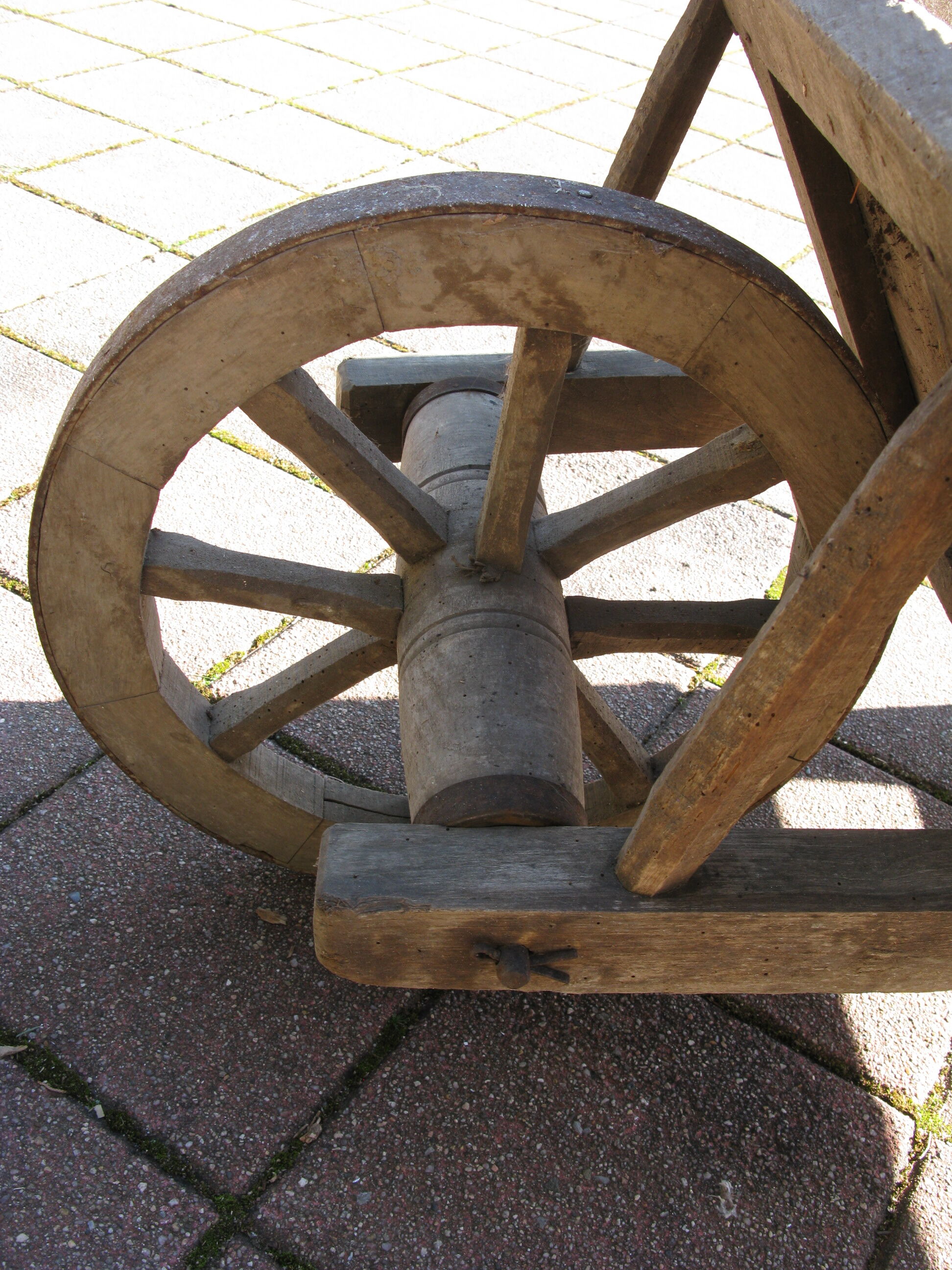 Old wooden wheelbarrow