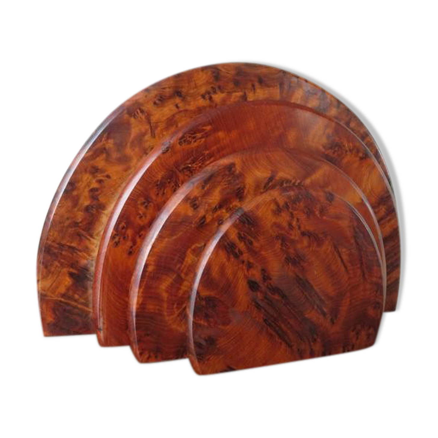 Porte lettres porte courrier en loupe d'orme art deco années 30 40