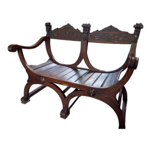 Banc néo-gothique style Dagobert
