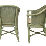 Rattan lounge by Maugrion, 1980