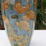 Vase Emile Simonod Savoie fish decorations