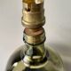 Vintage glass and metal lamp base