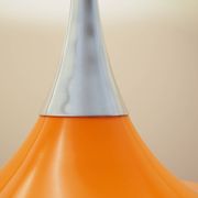 Danish pendant lamp 1960s with orange metal shade