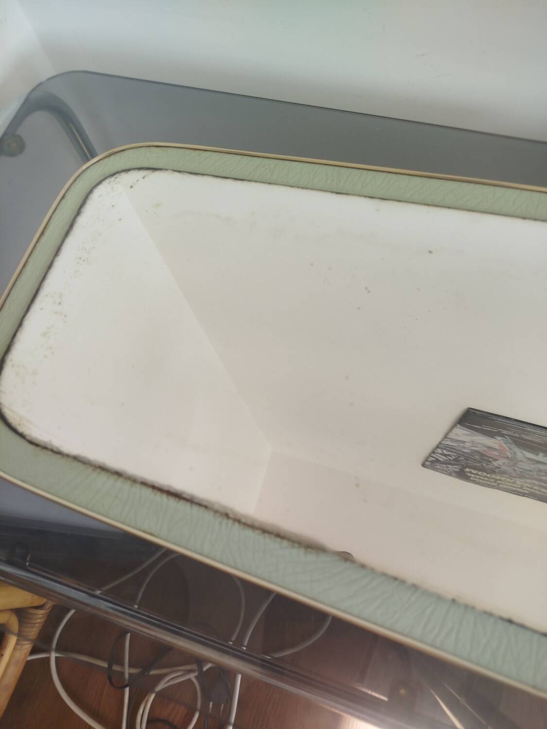 Large vintage rearview mirror from the 50s/60s