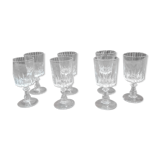 7 verres à vin en cristal d'Arques