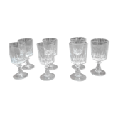 7 verres à vin en cristal d'Arques