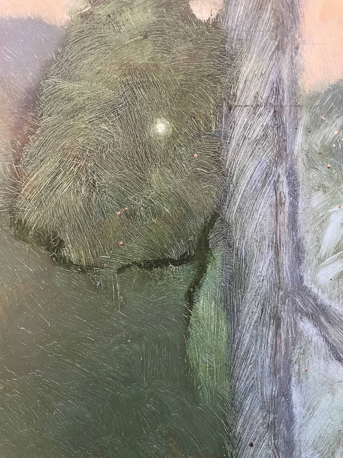 Painting of a child in a 20th century garden