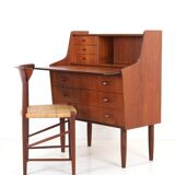 Mid-century teak bureau / secretary desk / Danish modern design / 1960s
