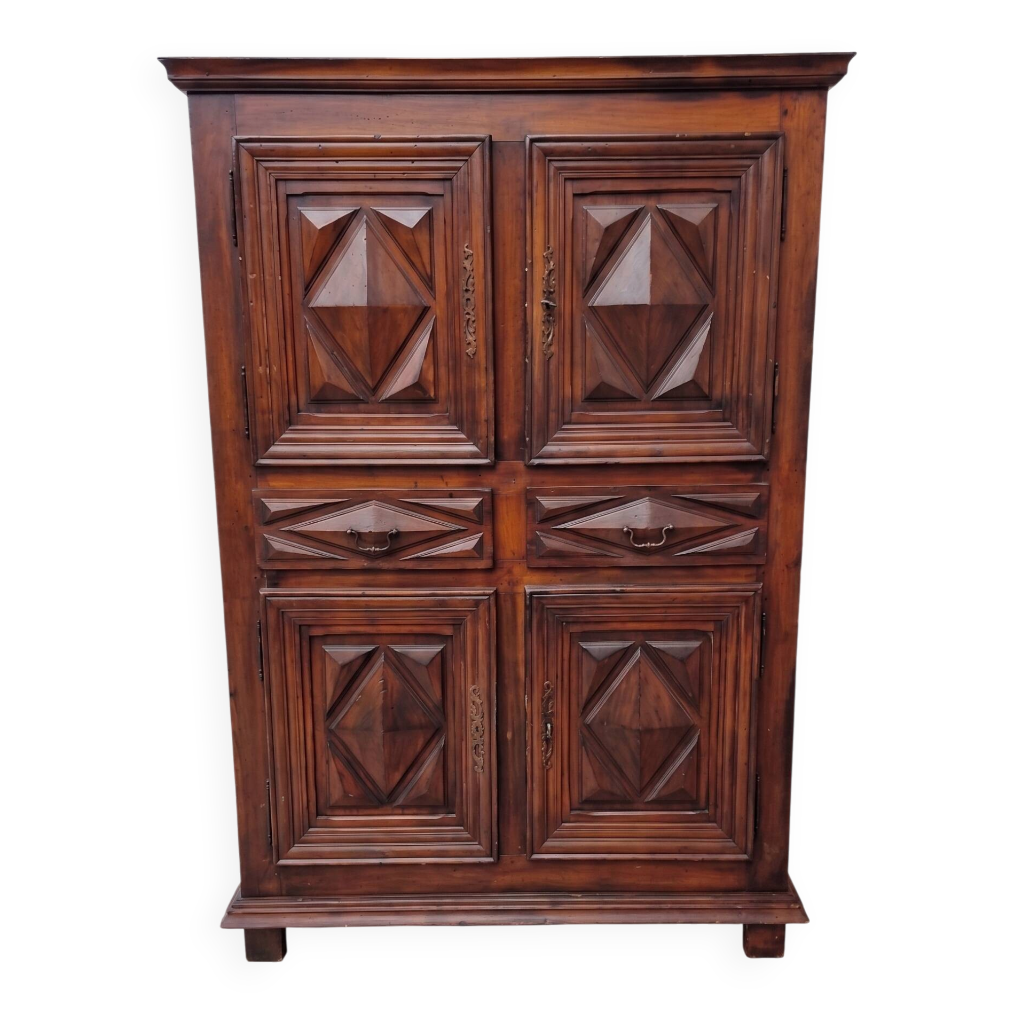 Large solid wood dresser in antique style
