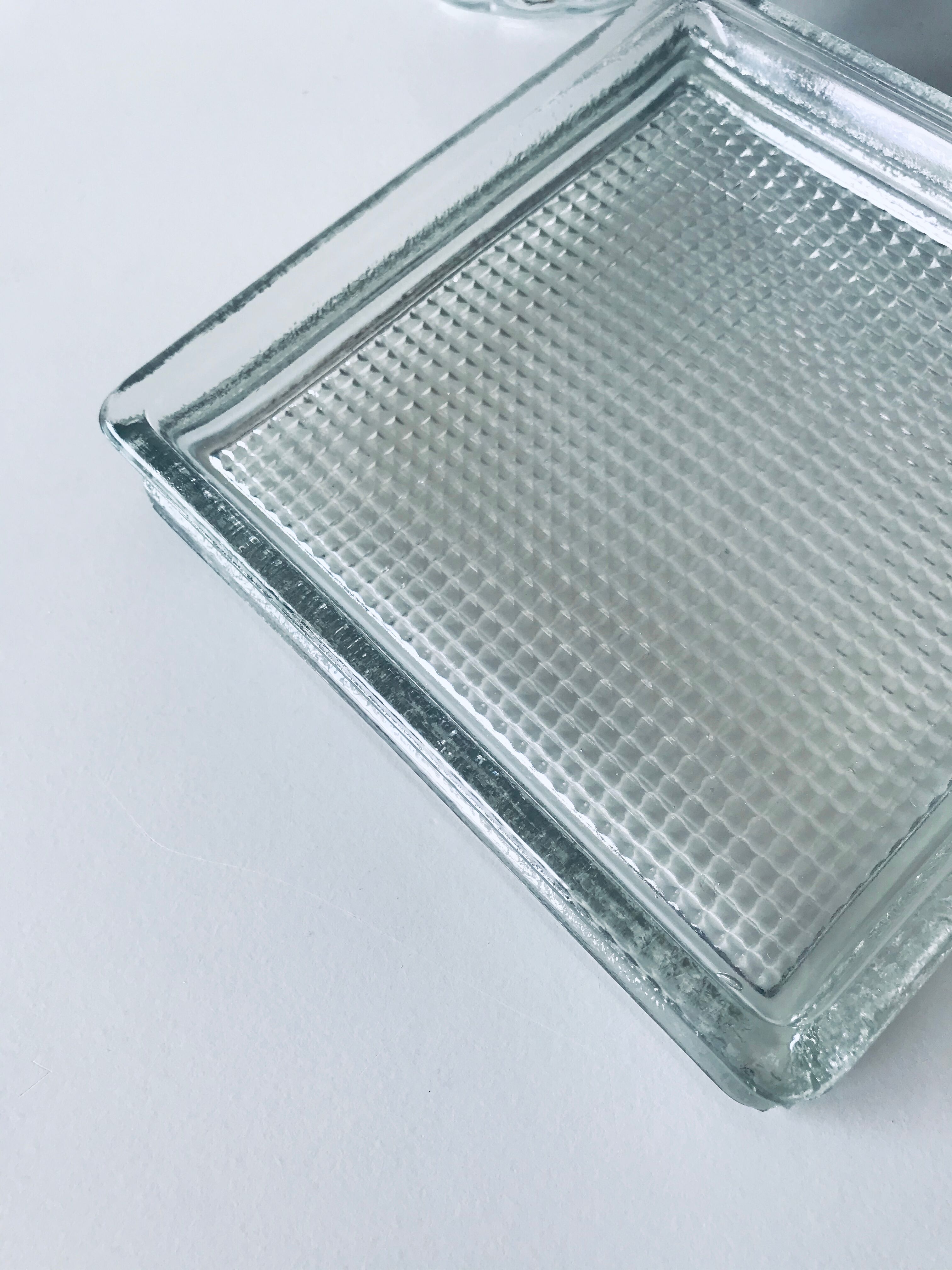 Glass square catchall