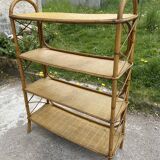 Vintage rattan shelf