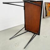 Red ceramic coffee table 50s