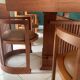 Lot de une table  et 6 fauteuils inspiration Frank Lloyd wright