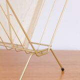 Vintage golden magazine rack