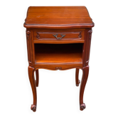 Louis XV bedside table in cherry wood 1970