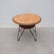 Coffee table in rattan and metal, France 1950