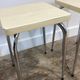 Pair of vintage stools, white formica and chrome