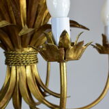 Wheat ear golden chandelier 5 branches.