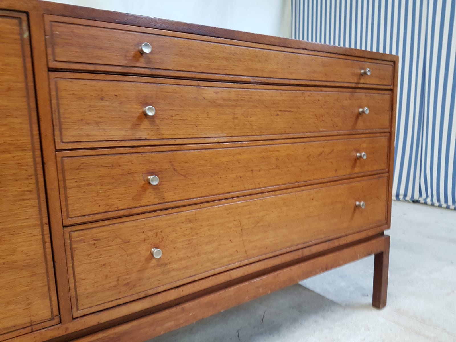 Vtg Mid Century 60s Tola Teak Sideboard Danish Italian Design Retro