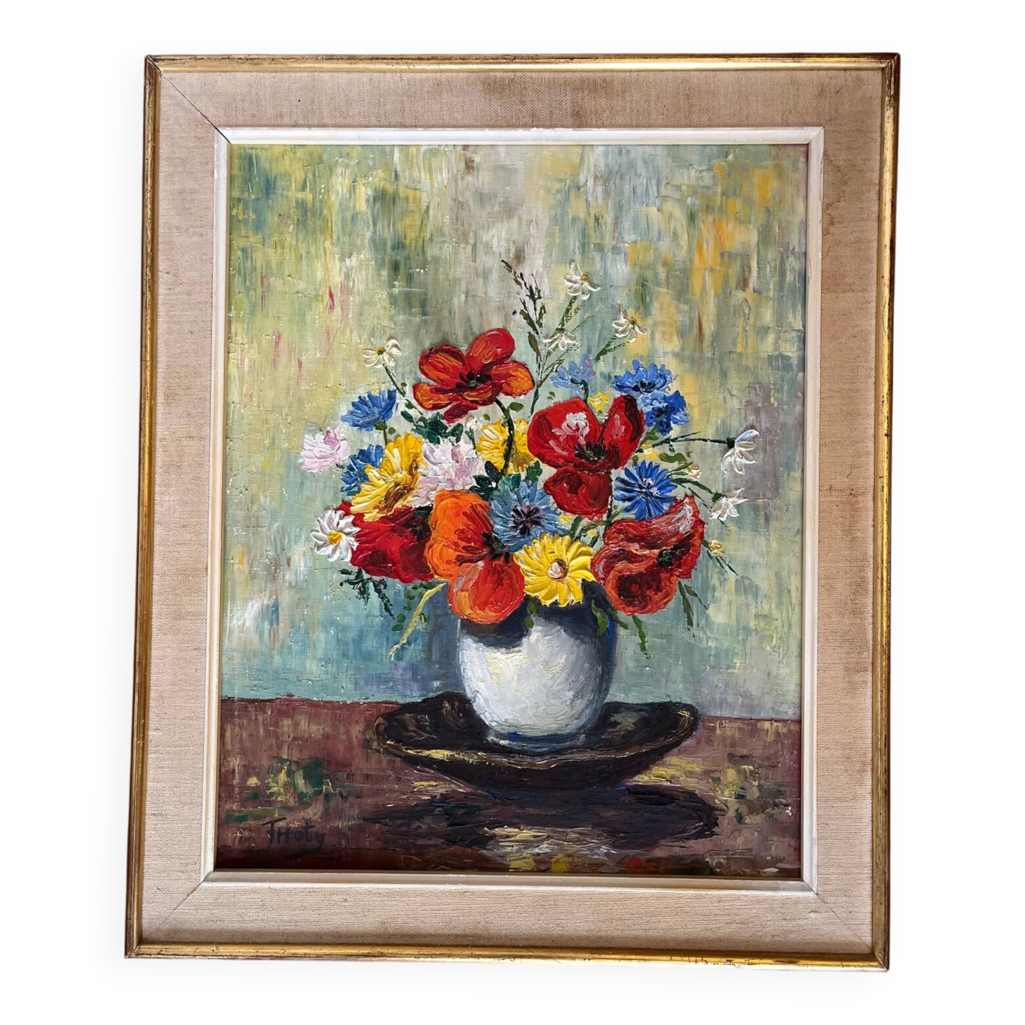 Painting, oil on canvas - "Bouquet of flowers"
