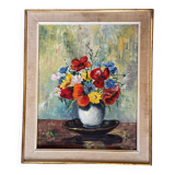 Painting, oil on canvas - "Bouquet of flowers"
