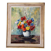 Painting, oil on canvas - "Bouquet of flowers"