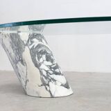K1000 Carrara marble coffee table by Ronald Schmitt for Team Form AG