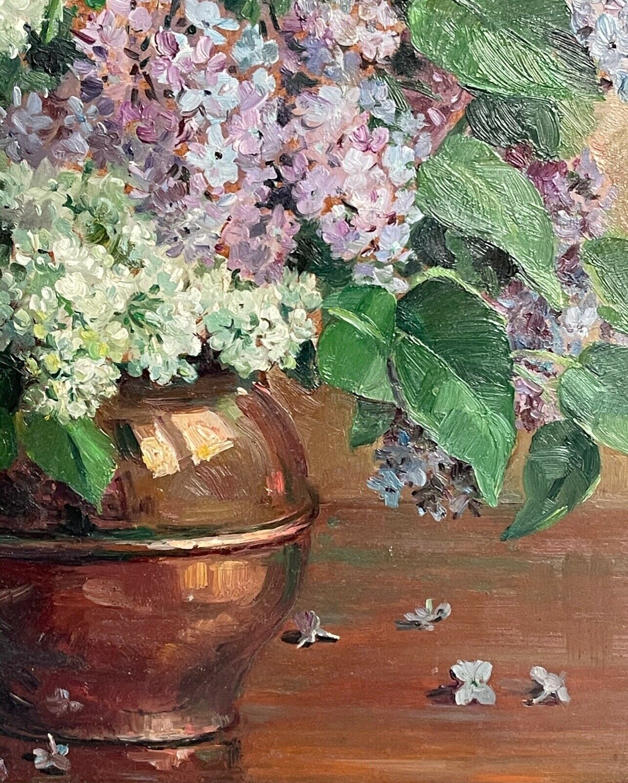 Huile panneau nature morte Jean Verdier bouquet fleurs cadre montparnasse