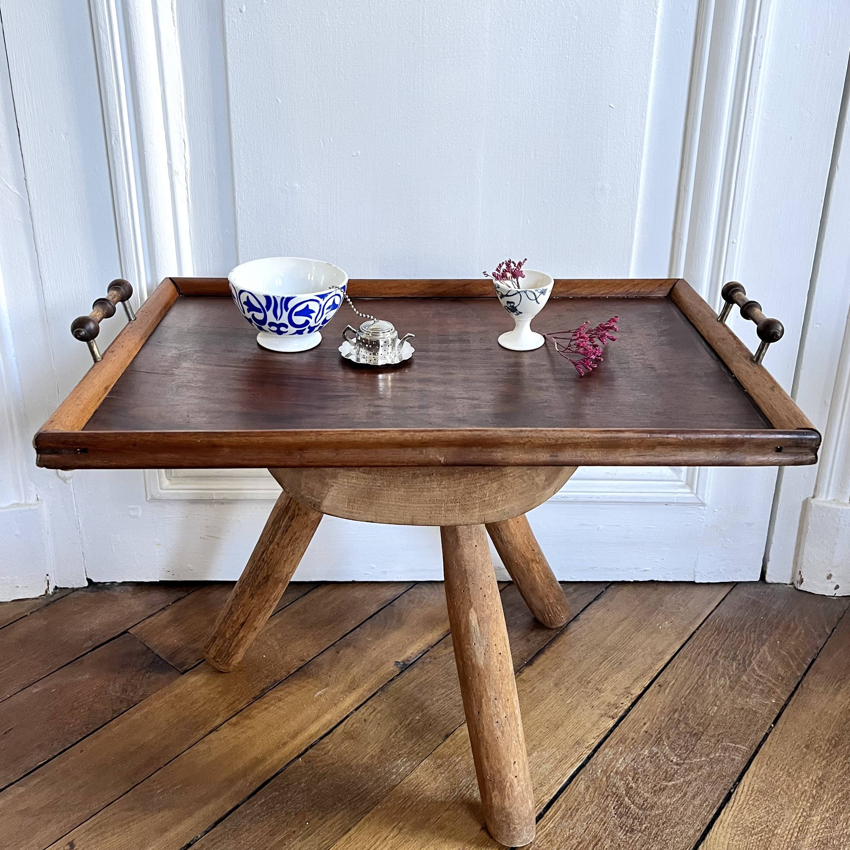 Plateau vintage en bois