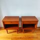 Pair of Vintage 1960s Scandinavian Bedside Tables