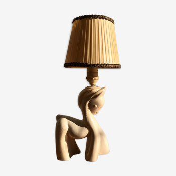 Lampe en céramique en forme de cheval années 1950/60