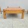 Brutalist square coffee table, solid pine, vintage