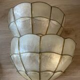 Pair of mother-of-pearl wall lights