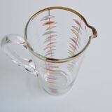 Vintage glass jug, Bohemia Glass, 1960's.