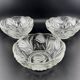Small Pressed Glass Bowls with Frosted Tulip Decor - Vintage Bowls
