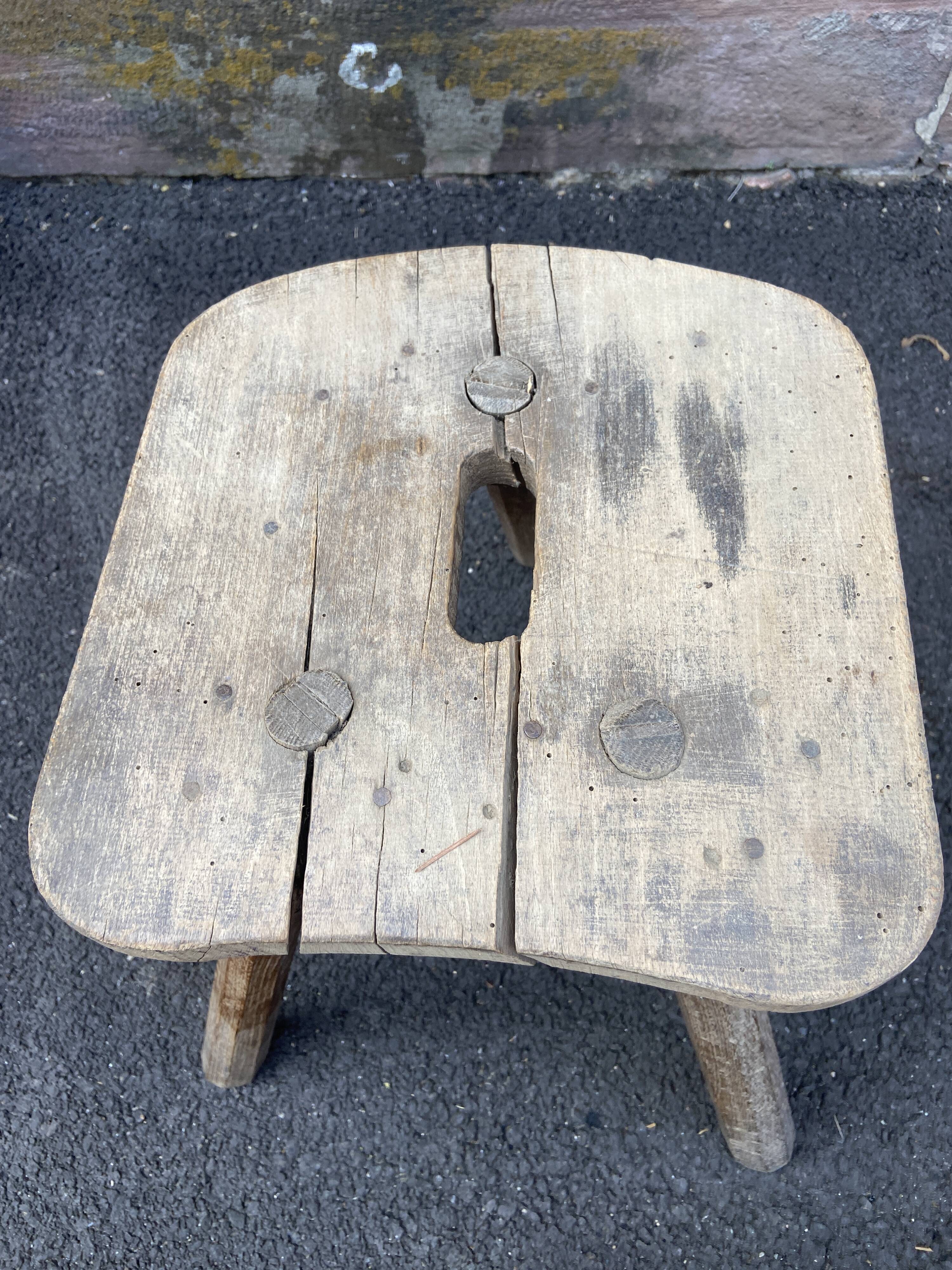 Brutalist rustic farmhouse stool